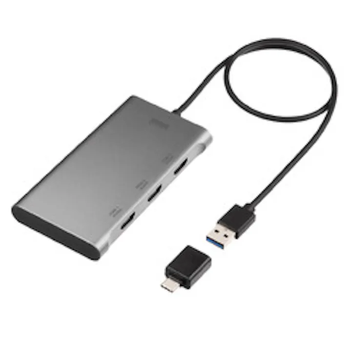 USB-HDMIディスプレイアダプタ(4K×3画面出力)