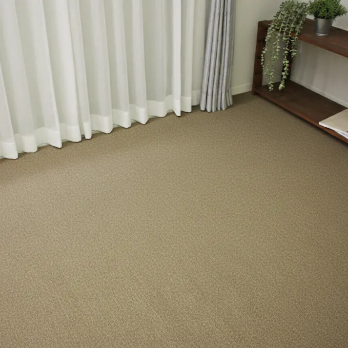 カーペット 4.5畳 じゅうたん インフィニティ (Y) 約261×261cm グレージュ 床暖対応 江戸間 四畳半 4.5帖 ホットカーペット対応 日本製 国産 防ダニ 抗菌 シンプル 無地 インテリアショップゆうあい