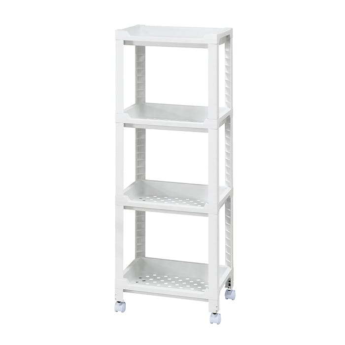 キッチンワゴン 移動式ラック バスケット棚 ランドリー収納 キャスター付き