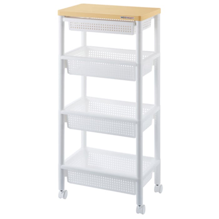 キッチンワゴン おしゃれ キャスター付き サイドテーブル ワゴン 引出付き 調味料ラック