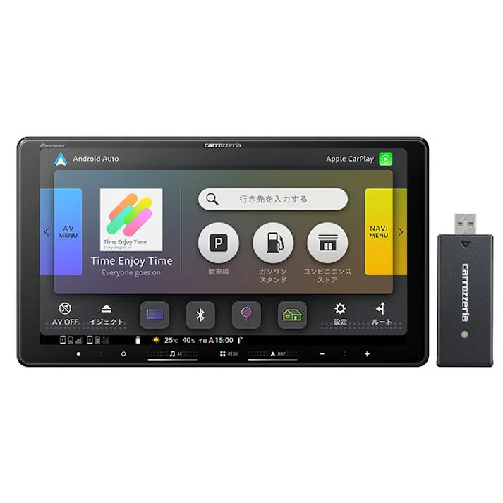 carrozzeria 楽ナビ 9V型HD/TV/DVD/CD/Bluetooth/USB/SD・ネットワークスティックセット Pioneer パイオニア AVIC-RQ722-DC カーナビ ナビ おすすめ 地図 車 車載