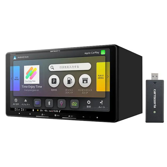 carrozzeria 楽ナビ 9V型HD/TV/DVD/CD/Bluetooth/USB/SD・ネットワークスティックセット Pioneer パイオニア AVIC-RQ722-DC カーナビ ナビ おすすめ 地図 車 車載