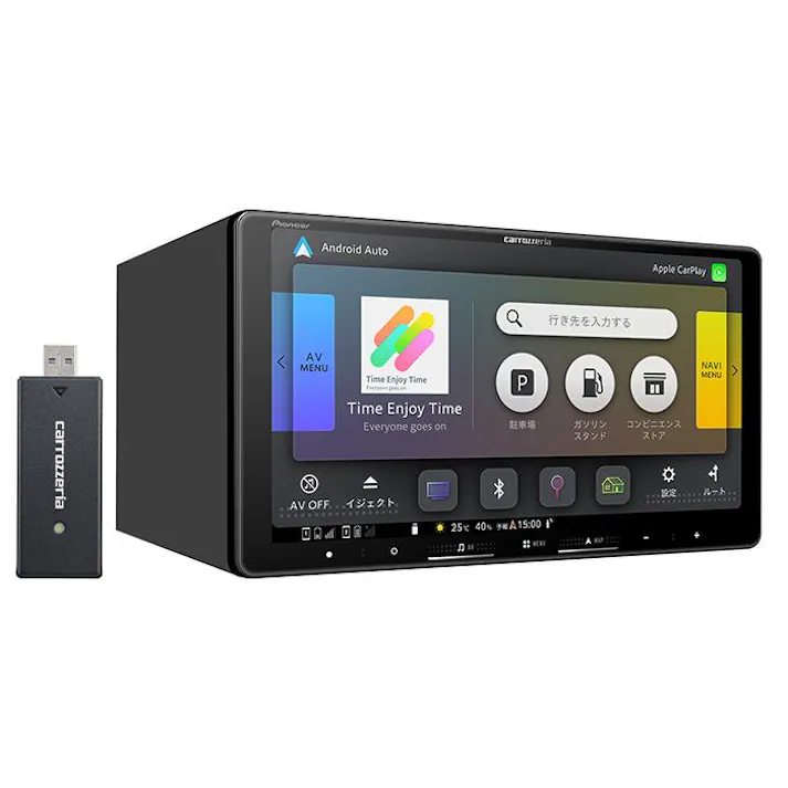 carrozzeria 楽ナビ 9V型HD/TV/DVD/CD/Bluetooth/USB/SD・ネットワークスティックセット Pioneer パイオニア AVIC-RQ722-DC カーナビ ナビ おすすめ 地図 車 車載
