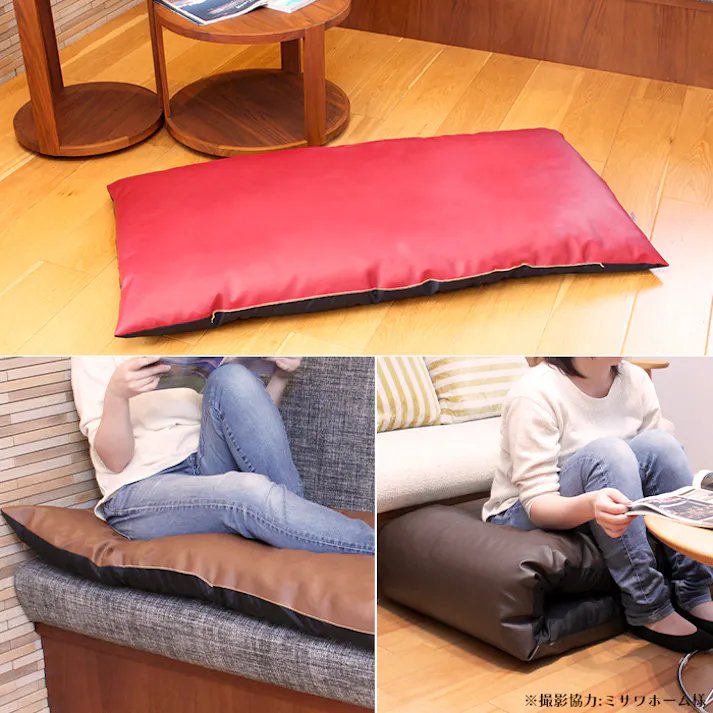 長座布団 120 ヌードクッション+カバー 60×120 クッション 座布団 レザー 日本製