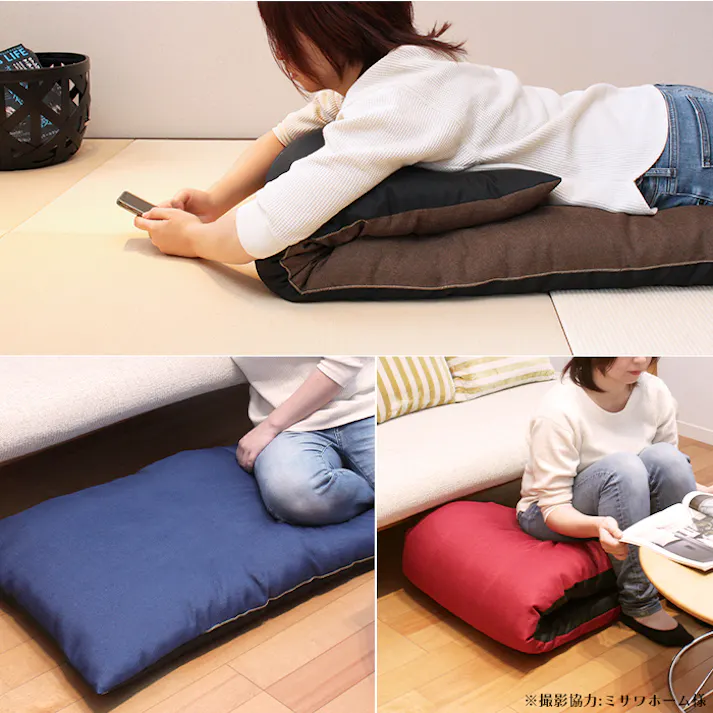 長座布団 120 ヌードクッション+カバー 60×120 クッション 座布団 シャンブレー 日本製