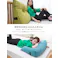 マルチクッション 小さめ グリーン 60x20x50cm 三角クッション フロアクッション ソファークッション ベッド 背もたれ うつ伏せ 枕 まくら マクラ ふわふわ 柔らかい インテリア 床置き おしゃれ 無地 洗える 洗濯可