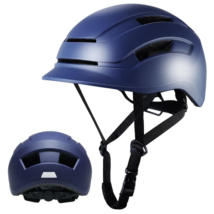 【新生活応援限定セール10%OFF】自転車 ヘルメット 大人 防災【CE認定・耐衝撃・超軽量277g】 通勤 通学 ダイヤル式サイズ調整 男女兼用 ネイビー Lサイズ