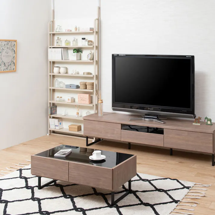 【Diamond】 突っ張り間仕切り 幅90 パーテーション コミック 日本製 ベージュ グレージュ くすみカラー スチールラック ウォールラック 壁面収納 パーティション 靴 サロン 待合室 仕切り つっぱり テレワーク DIY 店舗