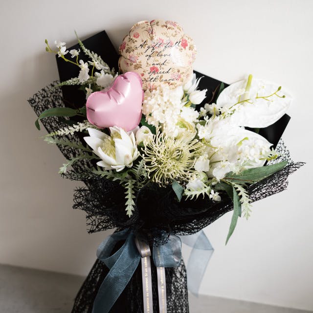 ヘッズ フラワーピック W140×D80×H140(全長660)mm ベージュ 10本