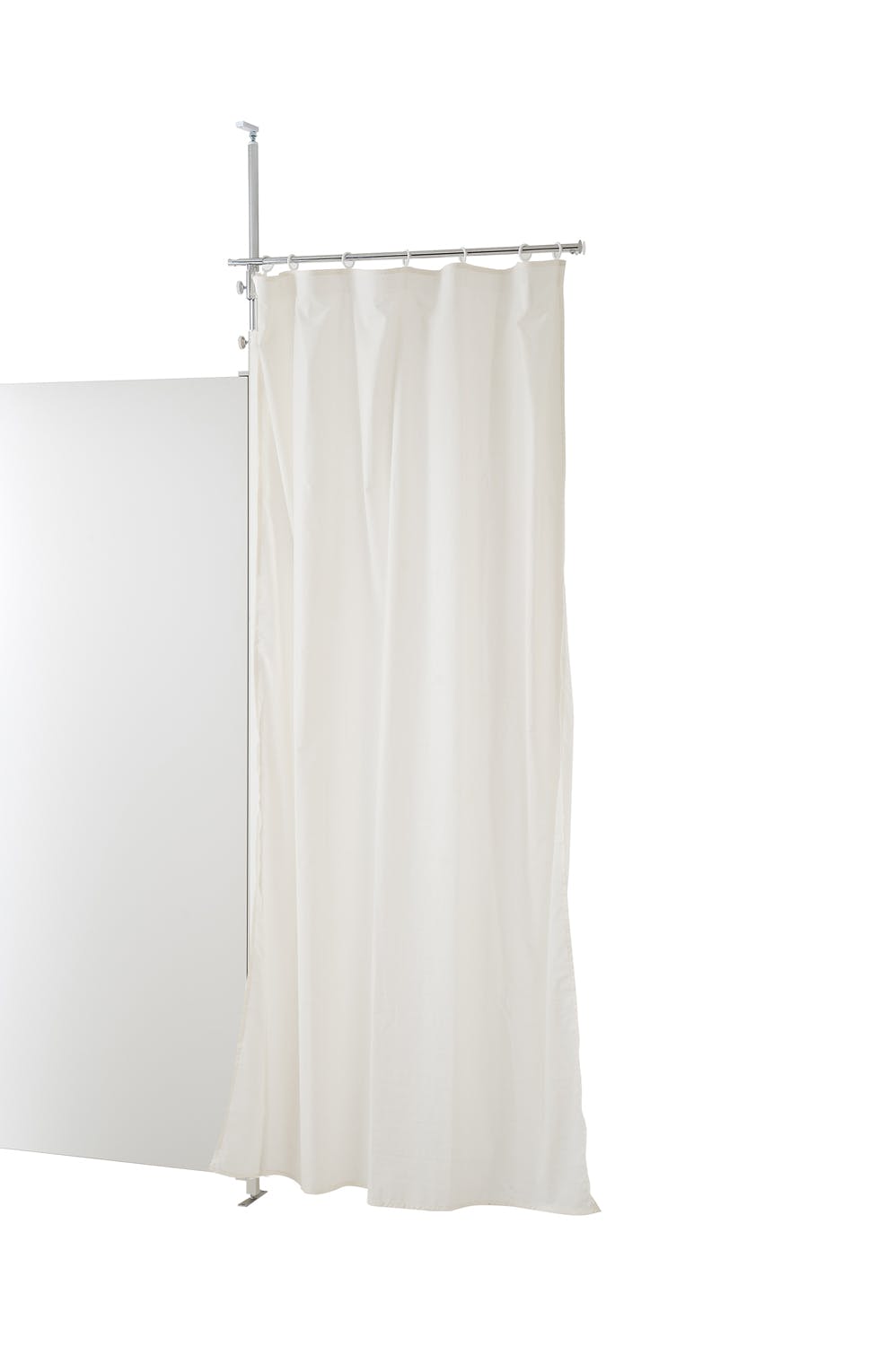 突っ張り間仕切りパーテーション専用連結カーテン 単体の使用不可 ホワイト カーテンタイプ  パーテーションカーテン無地  壁面ラック ラック おしゃれ パーティション  間仕切り パーテーション