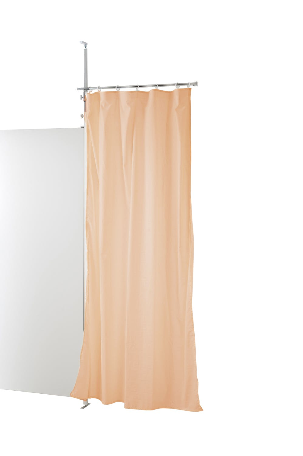 突っ張り間仕切りパーテーション専用連結カーテン 単体の使用不可 ライトブラウン カーテンタイプ  パーテーションカーテン無地  壁面ラック ラック おしゃれ パーティション  間仕切り パーテーション