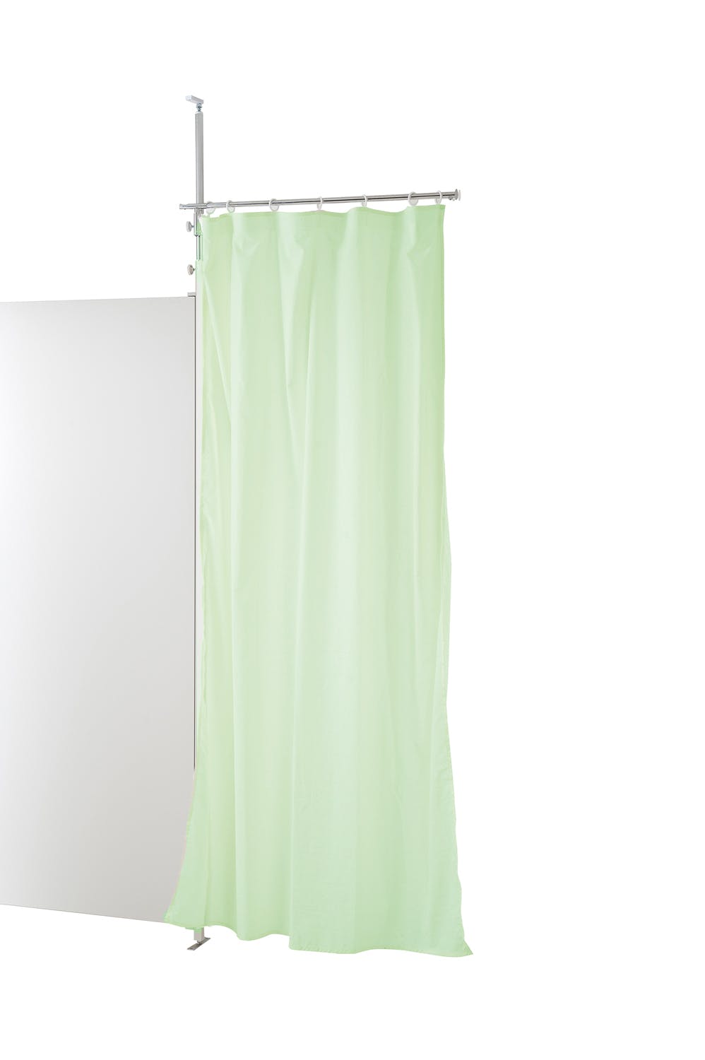 突っ張り間仕切りパーテーション専用連結カーテン 単体の使用不可 ライトグリーン カーテンタイプ  パーテーションカーテン無地  壁面ラック ラック おしゃれ パーティション  間仕切り パーテーション