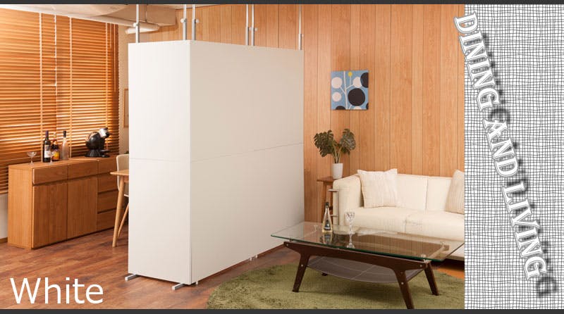 突っ張り間仕切りパーテーション幅60cm オープンラックタイプ ダーク