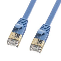 CAT7フラットLANケーブル（0.5m・ブルー） | パソコン・周辺機器 通販