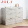 【JOLI】使いやすい深さの枠組デザイン 3段 チェスト 全段スライドレール付き 幅60cm スリムチェストローチェスト チェスト 大理石調 グレージュ タンス 収納棚 ラック 木製 おしゃれ 衣類収納 たんす 引出し 引き出し 3段 脚付き リビングボード 石目柄