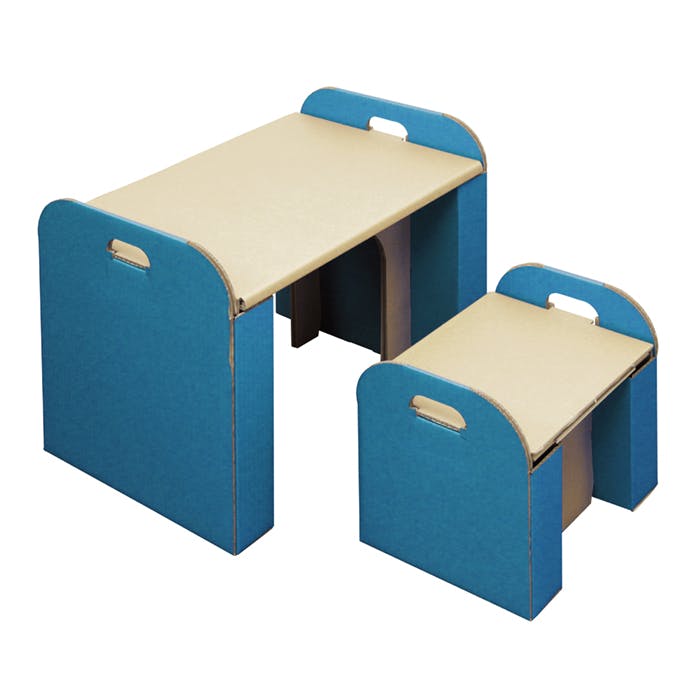 ダンボール 段ボール家具 おままごと ダンボール机と椅子 セット つく