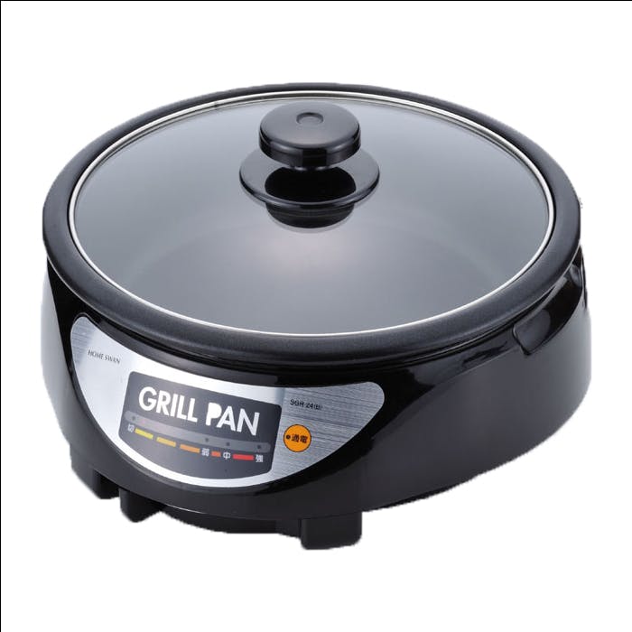 電気鍋 グリル鍋 24cm 着脱グリルパン 電気調理鍋 でんき鍋 ミニグリル鍋 万能鍋 卓上調理鍋 電気グリルパン 卓上 調理 調理器具 キッチン家電 料理 ギフト グリル 蓋付