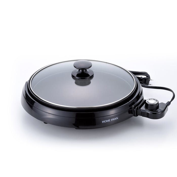 ホットプレート ガラス蓋付き食べきりホットプレート28cm 丸型 ミニサイズ ホットケーキ 焼肉 焼き肉 ステーキ