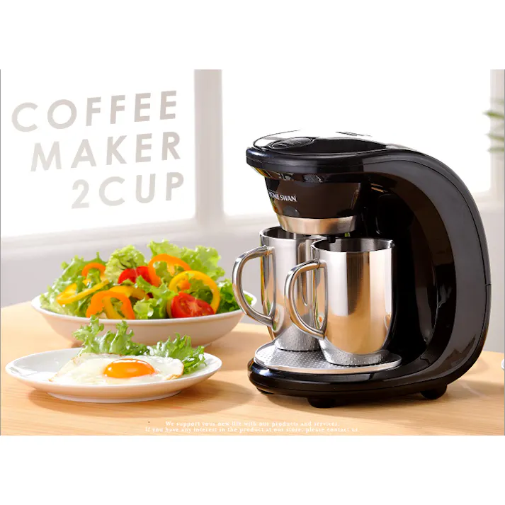 コーヒーメーカー 2カップ ステンレスマグ カフェ ドリップ 2カップ同時 キッチン家電 珈琲 コーヒー