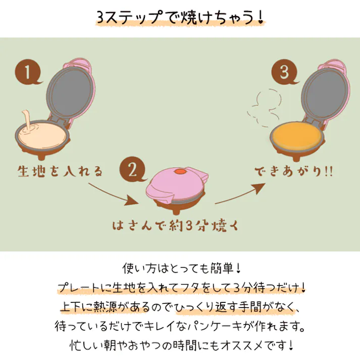 パンケーキメーカー プチパンケーキ 子ども ファミリー おやつ