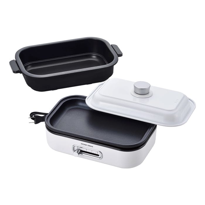 電気鍋 ホットプレート コンパクト 手軽 一人用 二人用 焼肉 蓋付き