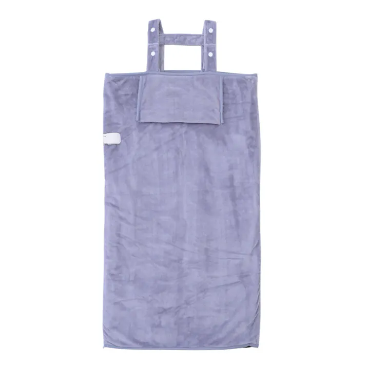 着る電気毛布 1枚3役!着たまま動ける電気毛布 ラベンダー エプロン型 肩紐で丈の調節可能 こたつみたい 2時間オフタイマー 電源自動オフ コントローラー付 ポケット ファスナー開閉 着て 広げて ごろ寝マットとしても 丸洗いOK(ネット使用) 【送料込み】 #4550533057928 flife