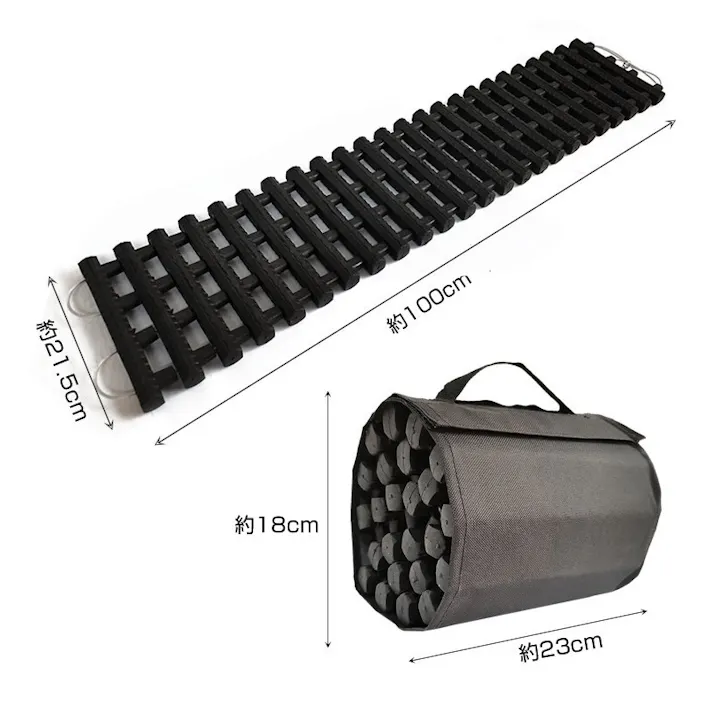 スタックラダー 雪道や砂地走行でのスタック対策 タイヤの下に噛ませやすいゴム製ラダー 丸めてコンパクトに収納 【送料込み】 #4570069745854 flife