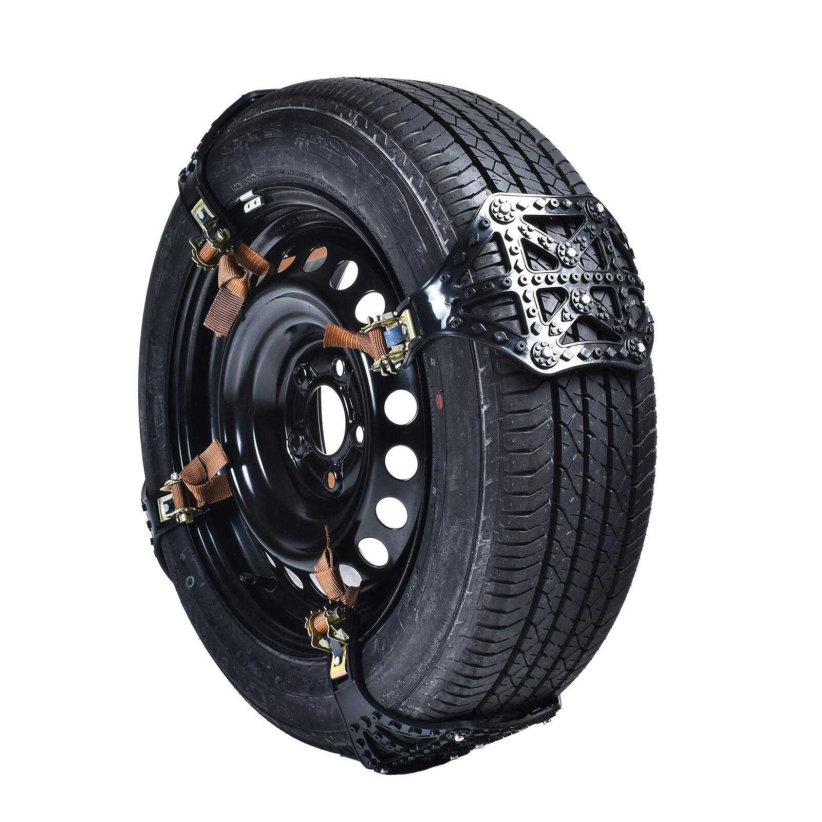 簡単取付タイヤチェーン（タイヤ2本分）／カラー：ブラック　165mm～265mmまでの幅広いタイヤに対応 豪雪 ※タイヤは商品に含まれておりません 【送料込み】 ＃4570069747612 flife