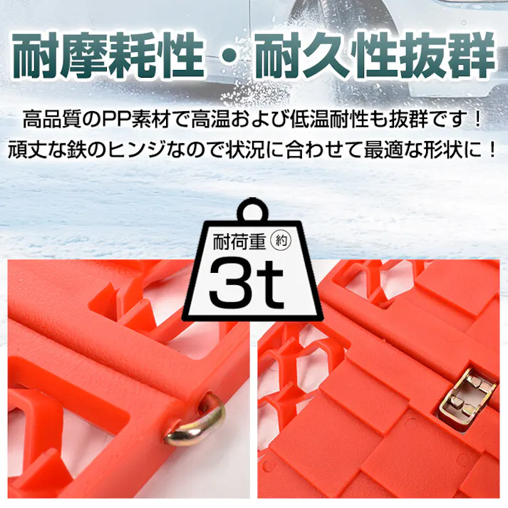 スタックステップ2枚組 雪路・泥路・砂路などの悪路からの脱出に 路面に沿うように角度調節が可能 【送料込み】 #4570069747964 flife