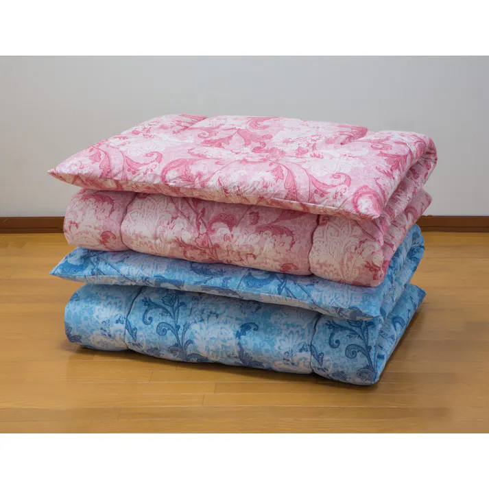 【シングル2色組 ピンク+ブルー】日本製 防ダニ・抗菌防臭加工3層ボリューム洗える敷布団 極厚10cm 抜群の寝心地 ボリューム3層構造 ボリュームタイプ 【送料込み】 #4589978836645 flife