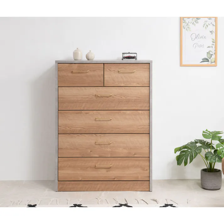 高級感のある真鍮仕上げ取っ手チェスト 【BLAN】幅120 奥行 40.5 高さ69.5 完成品 日本製 チェスト グレー ナチュラル 木製 真鍮 真鍮取っ手 真鍮仕上げ ウォークインクローゼット DVD CD