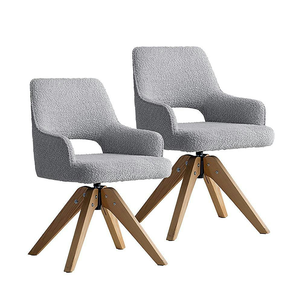 宮武製作所 MIYATAKE 回転ダイニングチェア Oria（オリア）2脚セット グレー