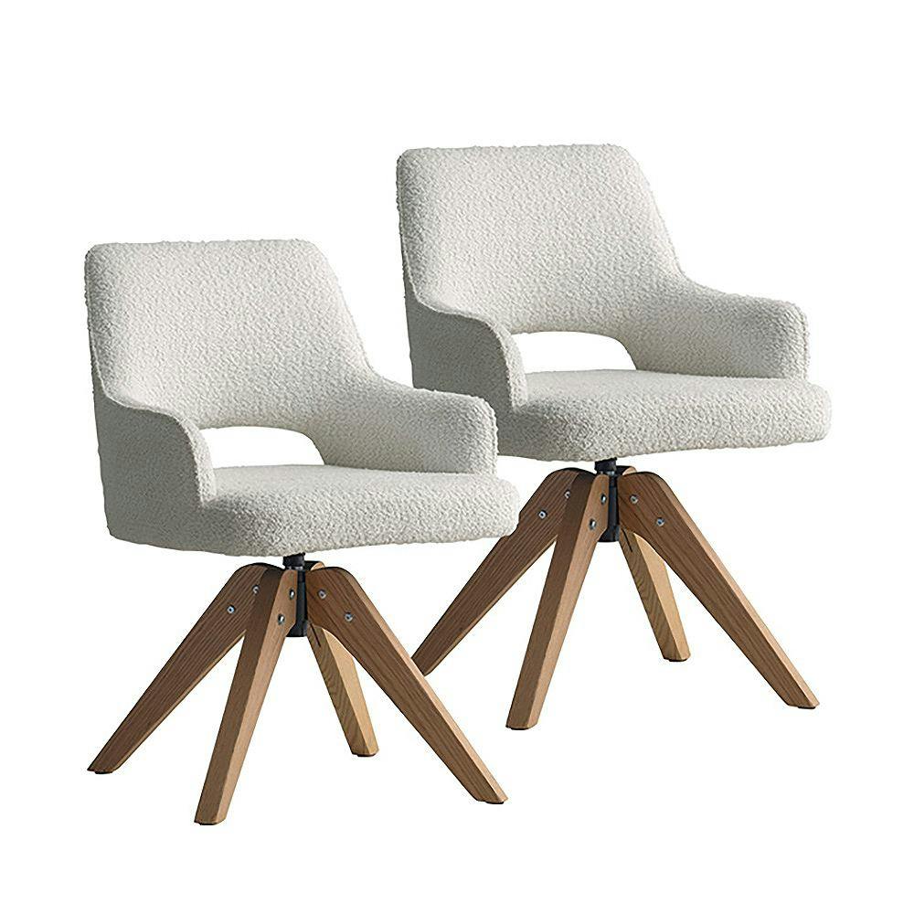 宮武製作所 MIYATAKE 回転ダイニングチェア Oria（オリア）2脚セット ホワイト