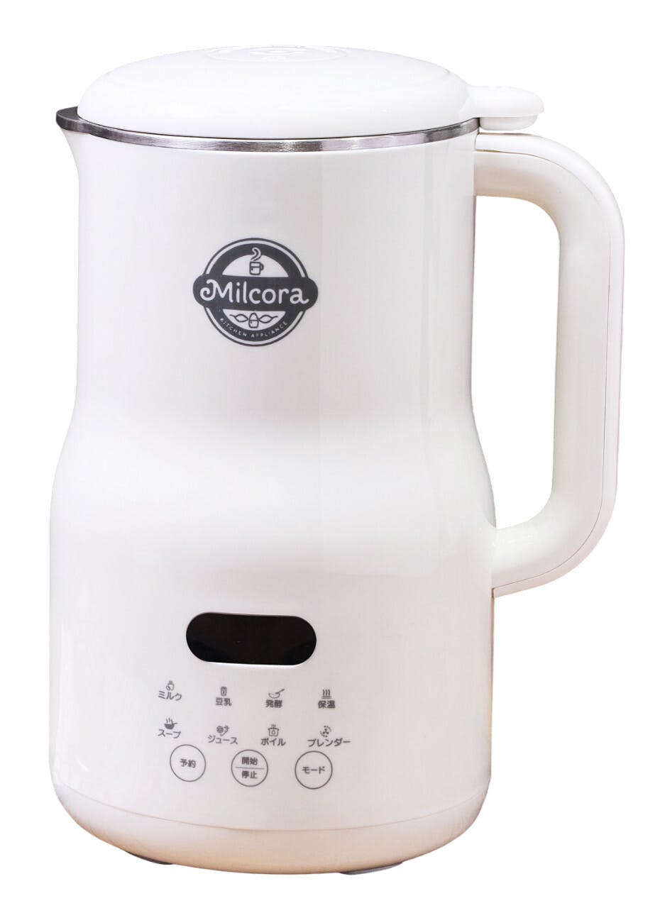 自家製豆乳メーカー　簡単に作れる！ ホワイト 簡単操作＆自動調理 予約機能 約800ml 専用レシピ付き 1年間保証書付き 【送料込み】 ＃4533478240709 flife