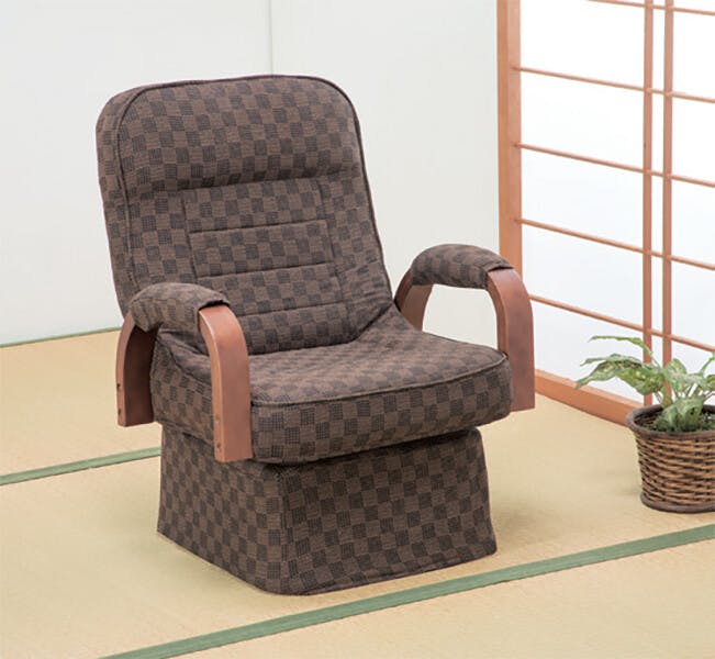 ハイタイプこたつ用高座椅子（1脚）【ハイタイプこたつシリーズ用】　 長時間座っても疲れにくいクッション性 背3段階リクライニング 360度回転式 【商品は椅子のみです】※こたつ本体・カバー・掛布団は別売り 【送料込み】 ＃4589792851862 flife