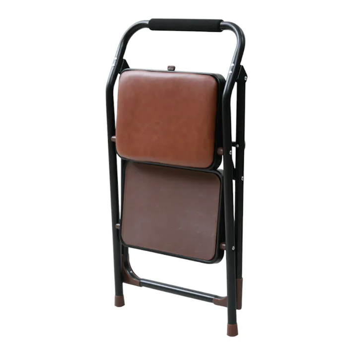 ステップチェア2段/カラー:アイボリー 一台二役の便利なステップチェア キッチン用椅子 踏み台 安定 自立 折りたたんで収納●組立不要完成品 【送料込み】 #4983771108877 flife