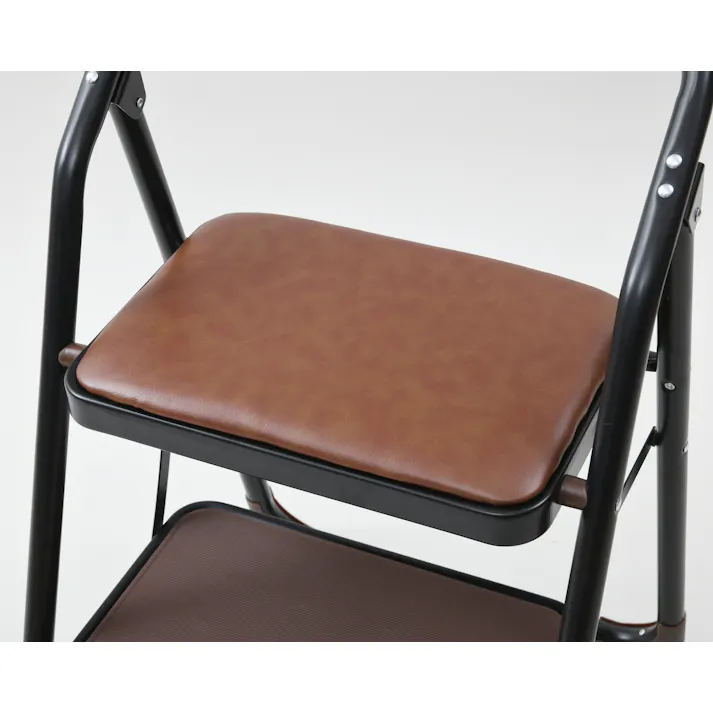 ステップチェア2段/カラー:アイボリー 一台二役の便利なステップチェア キッチン用椅子 踏み台 安定 自立 折りたたんで収納●組立不要完成品 【送料込み】 #4983771108877 flife