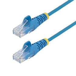 カテゴリ6(CAT6)LANケーブル/スリム/25cm/ブルー/PoE対応/UTP