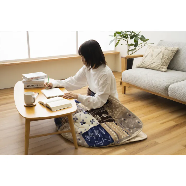 電源不要 ポケットこたつ ショート ネイビー 【送料込み】 #4550317220197 flife