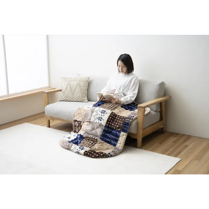 電源不要 ポケットこたつ ロング ネイビー 【送料込み】 #4550317220203 flife