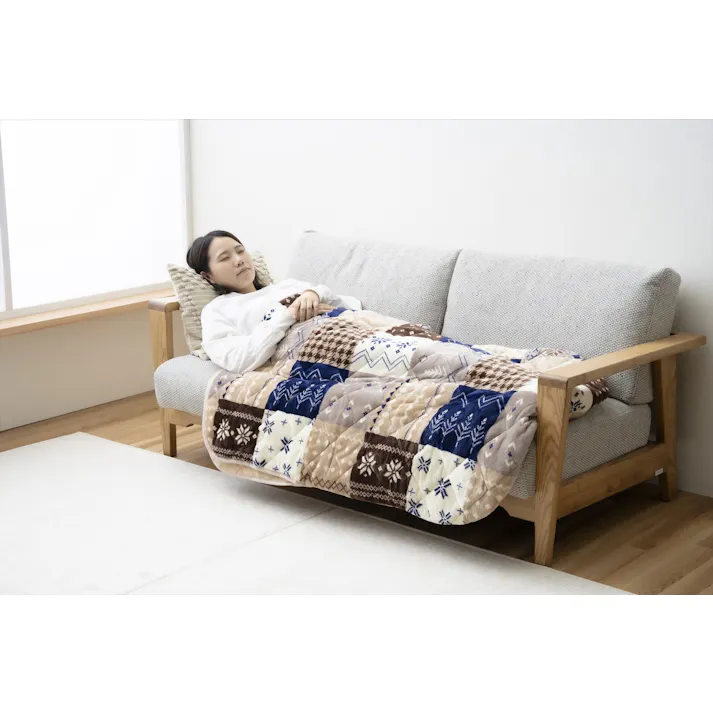 電源不要 ポケットこたつ ロング ネイビー 【送料込み】 #4550317220203 flife