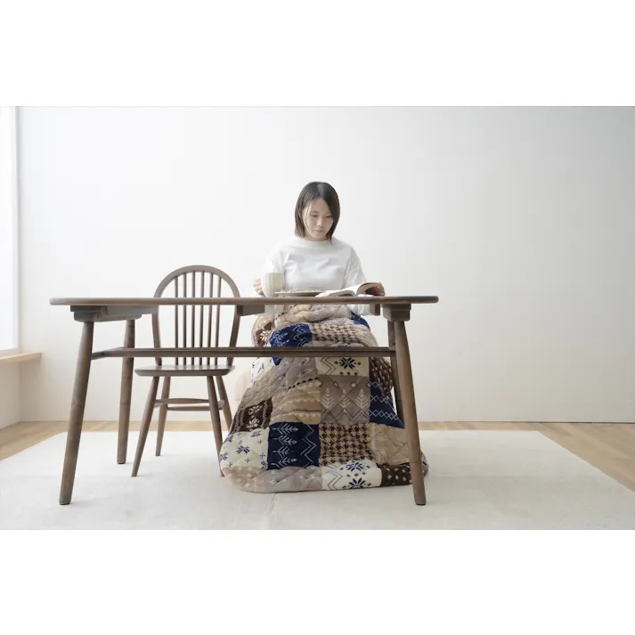 電源不要 ポケットこたつ ロング ネイビー 【送料込み】 #4550317220203 flife