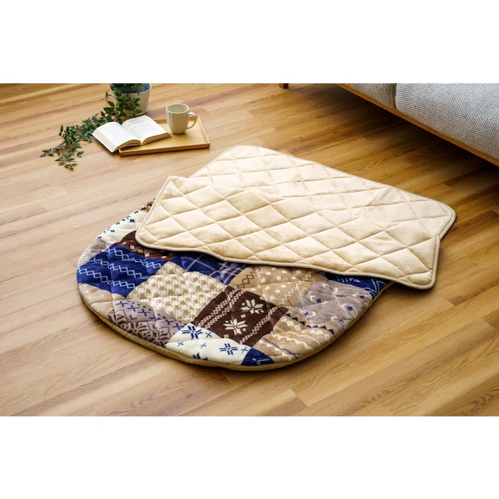 電源不要 ポケットこたつ ロング ネイビー 【送料込み】 #4550317220203 flife