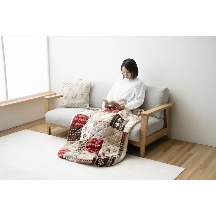 電源不要 ポケットこたつ ロング レッド 【送料込み】 #4550317220227 flife