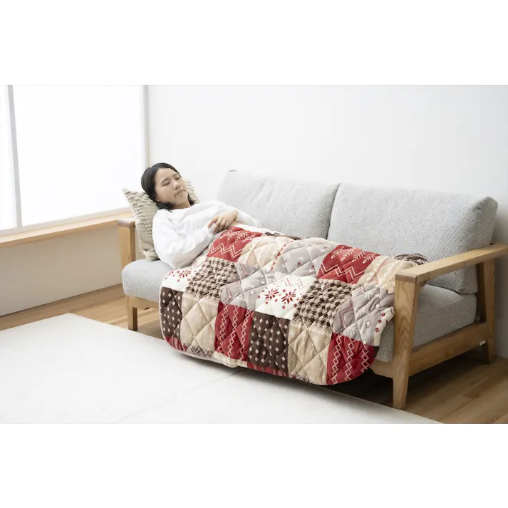 電源不要 ポケットこたつ ロング レッド 【送料込み】 #4550317220227 flife