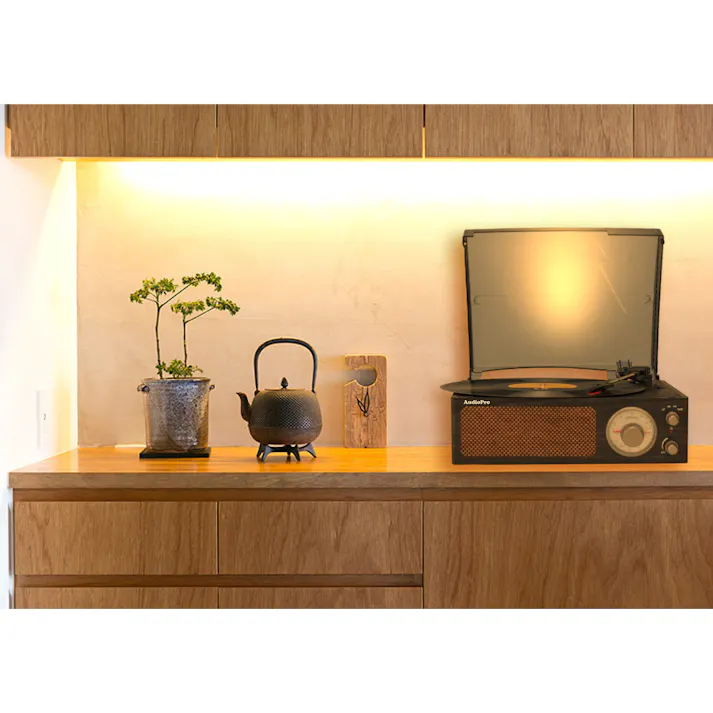 昭和レトロ簡単コンパクトレコードプレーヤー 【送料込み】 #4582442730111 flife