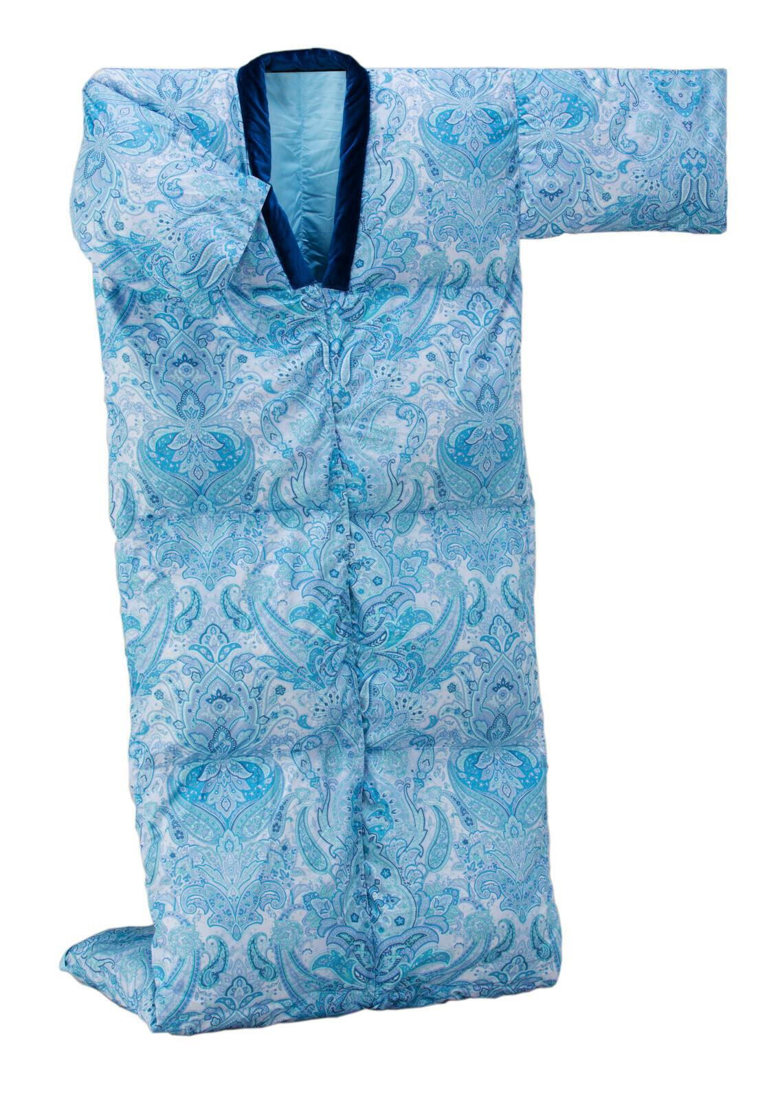 防ダニ生地使用 羽毛かいまき布団 ブルー 【送料込み