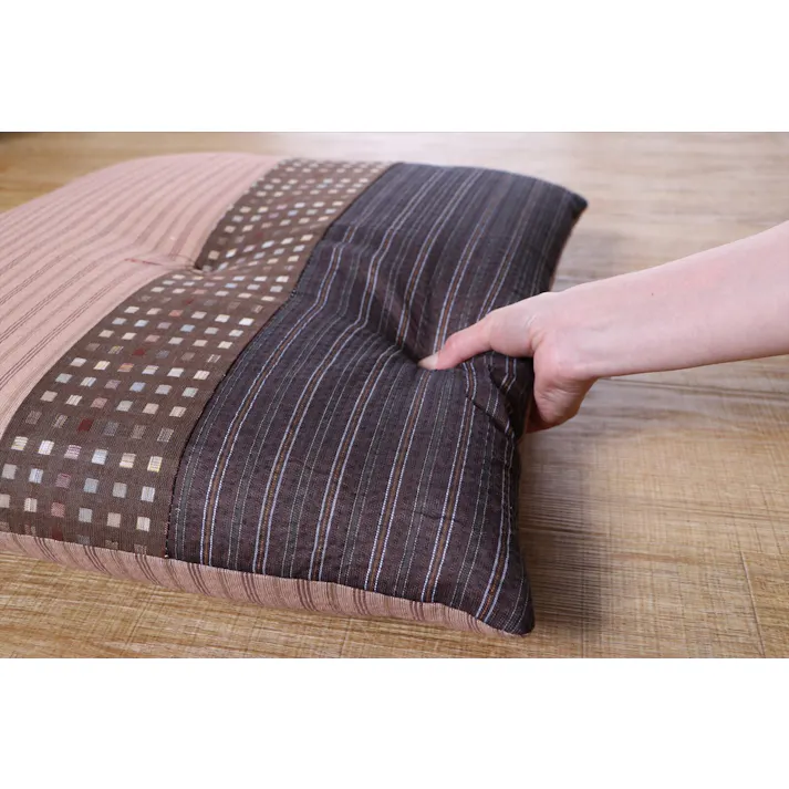 日本製 銘仙判座布団 同色4枚組 ゆかり ブラウン 【送料込み】 #4589978833620 flife