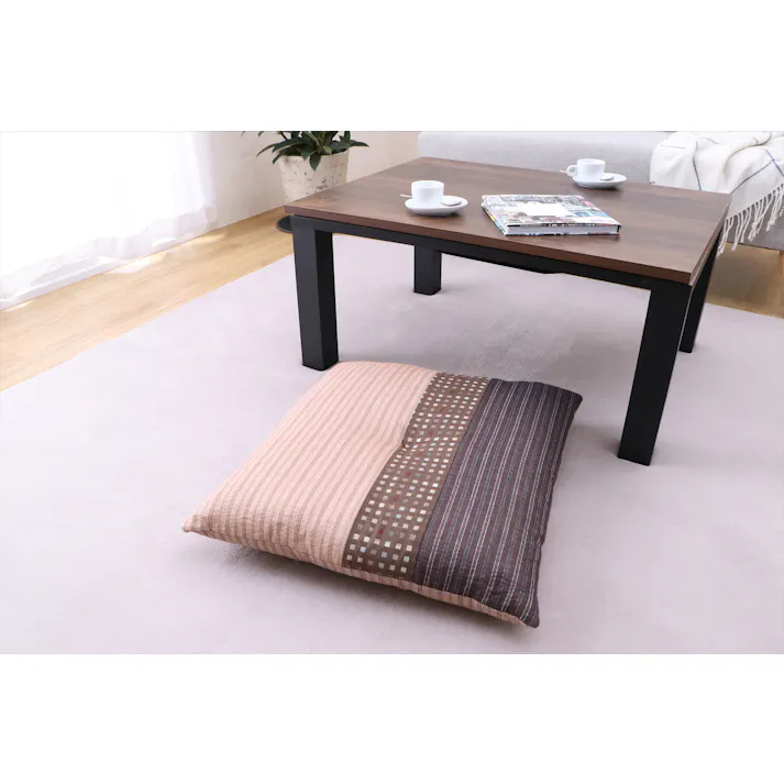 日本製 銘仙判座布団 同色4枚組 ゆかり ブラウン 【送料込み】 #4589978833620 flife