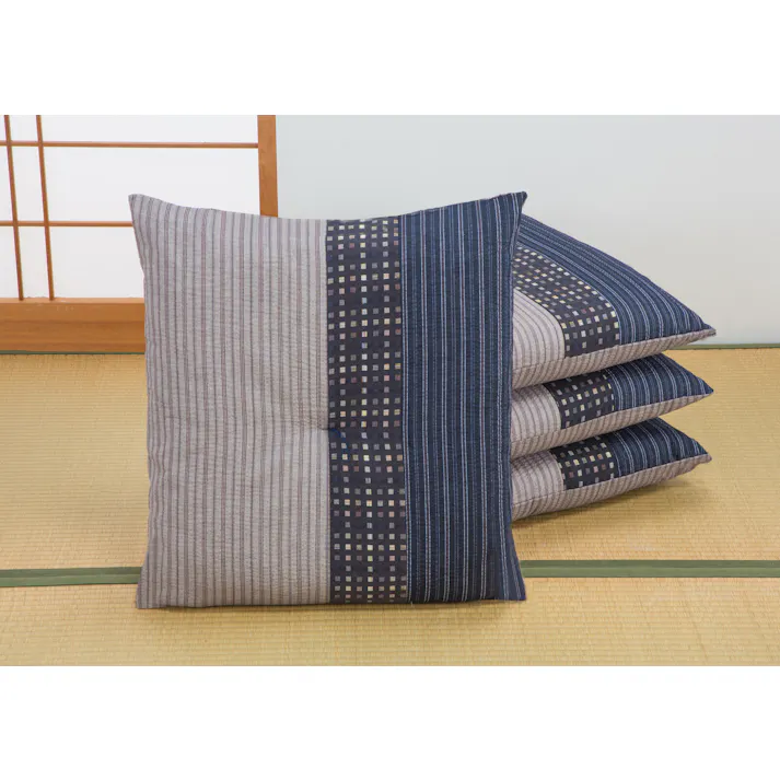 日本製 銘仙判座布団 同色4枚組 ゆかり ブラック 【送料込み】 #4589978833637 flife